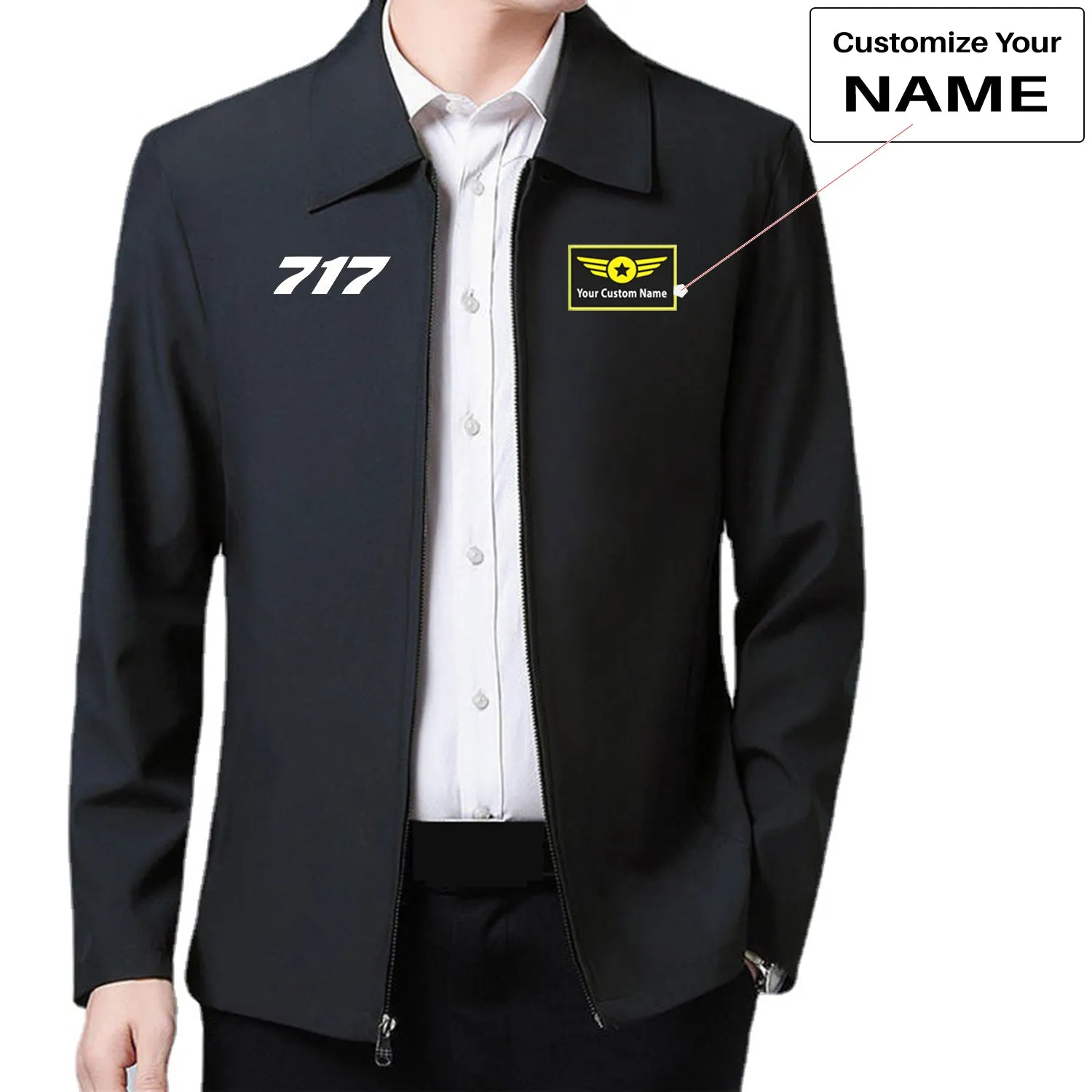 717 Flat Text Designed Stylish Coats