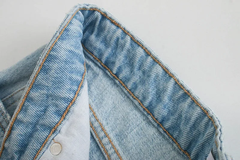 ASYMMETRIC FRAYED RIPPED MINI SKIRT