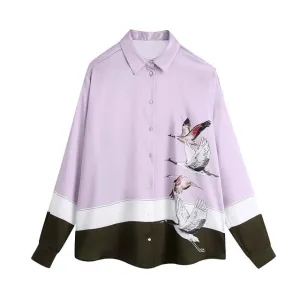 BIRDS PRINT SHIRT