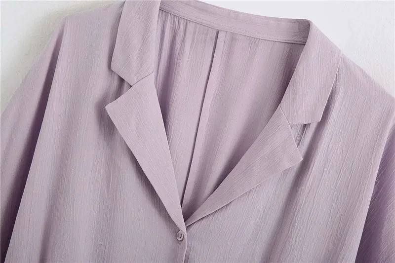 BUTTON UP CROPPED BLOUSE