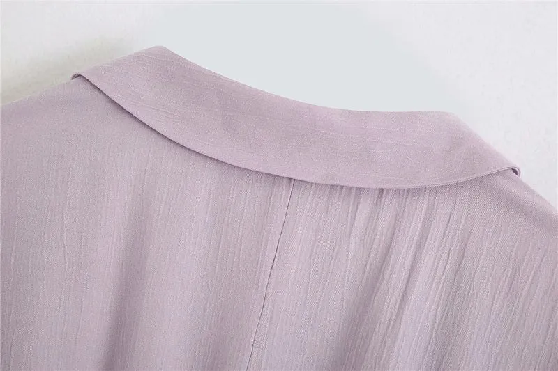 BUTTON UP CROPPED BLOUSE