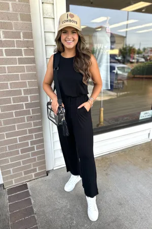 DYLAN Knit Jumpsuit (Black)