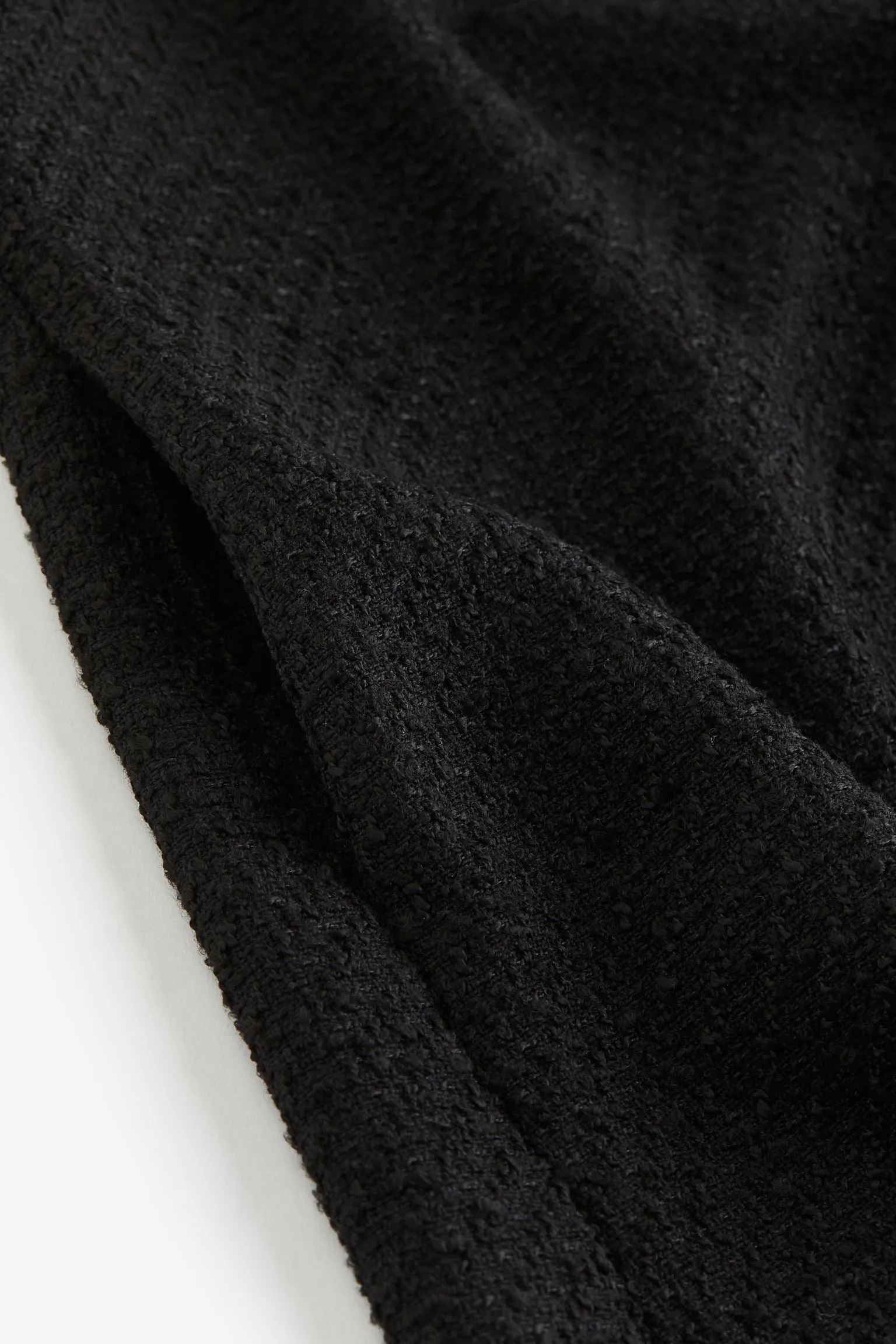 H&M Bouclé With Lace Collar dress, black