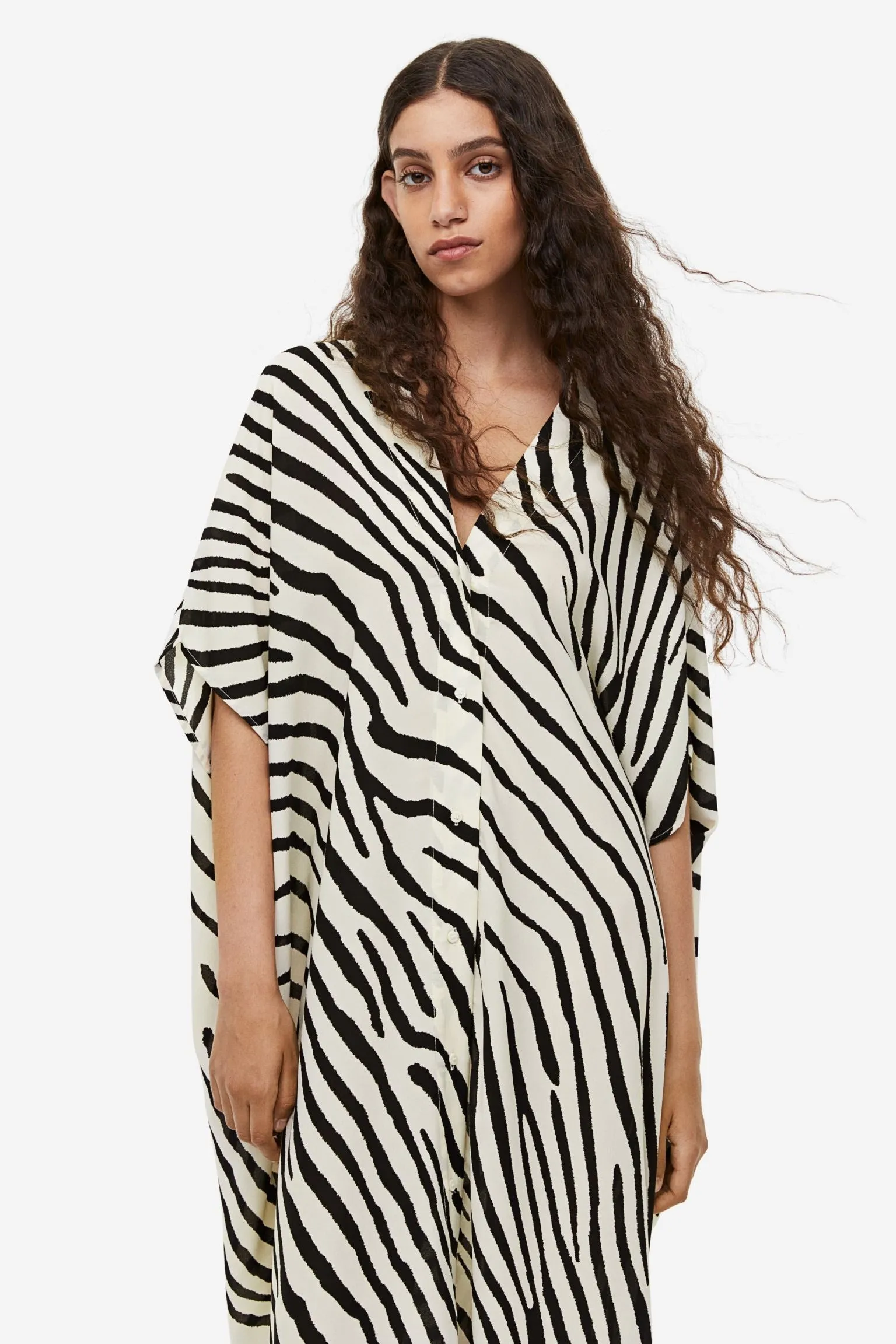 Korean BSY Digital Printed Casual Wear Long Kaftan For Women's