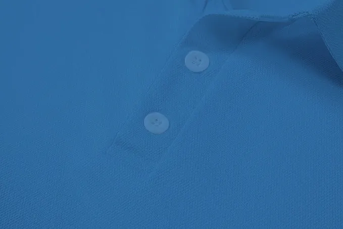Men's Regular Fit Polo Neck Half Sleeve Solid Uniform T-Shirt | Polo T-Shirt for Men (Dark Sky Blue)