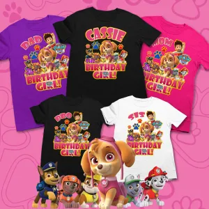 Paw Patrol Birthday Girl Birthday Patrol Family Matching Shirts