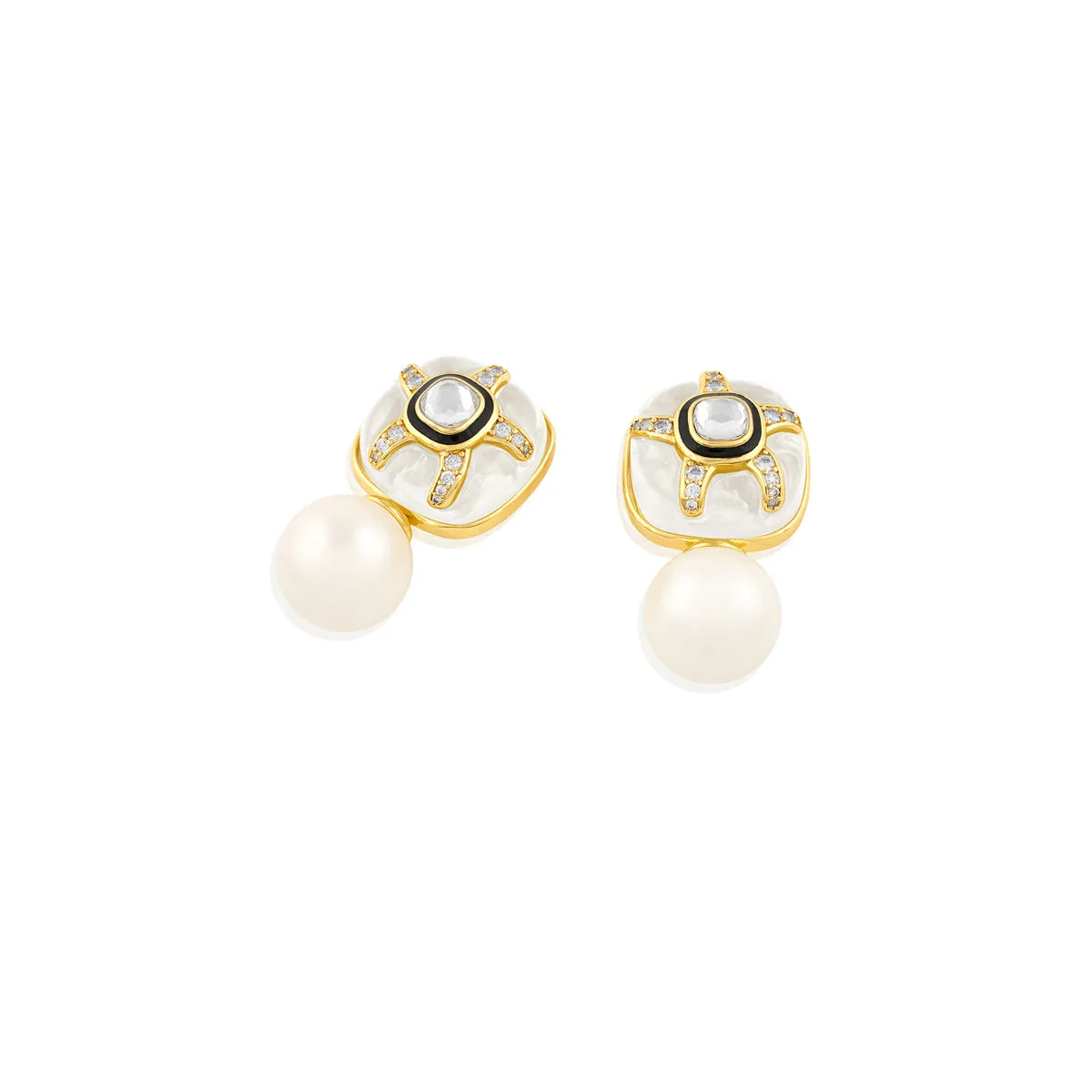 Pearl Diver Stud Earrings