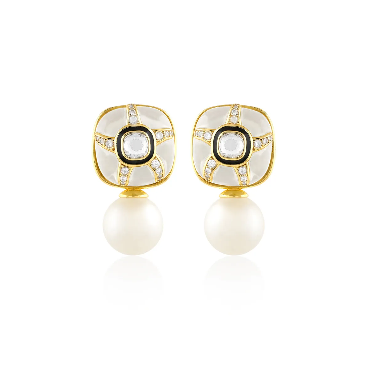 Pearl Diver Stud Earrings