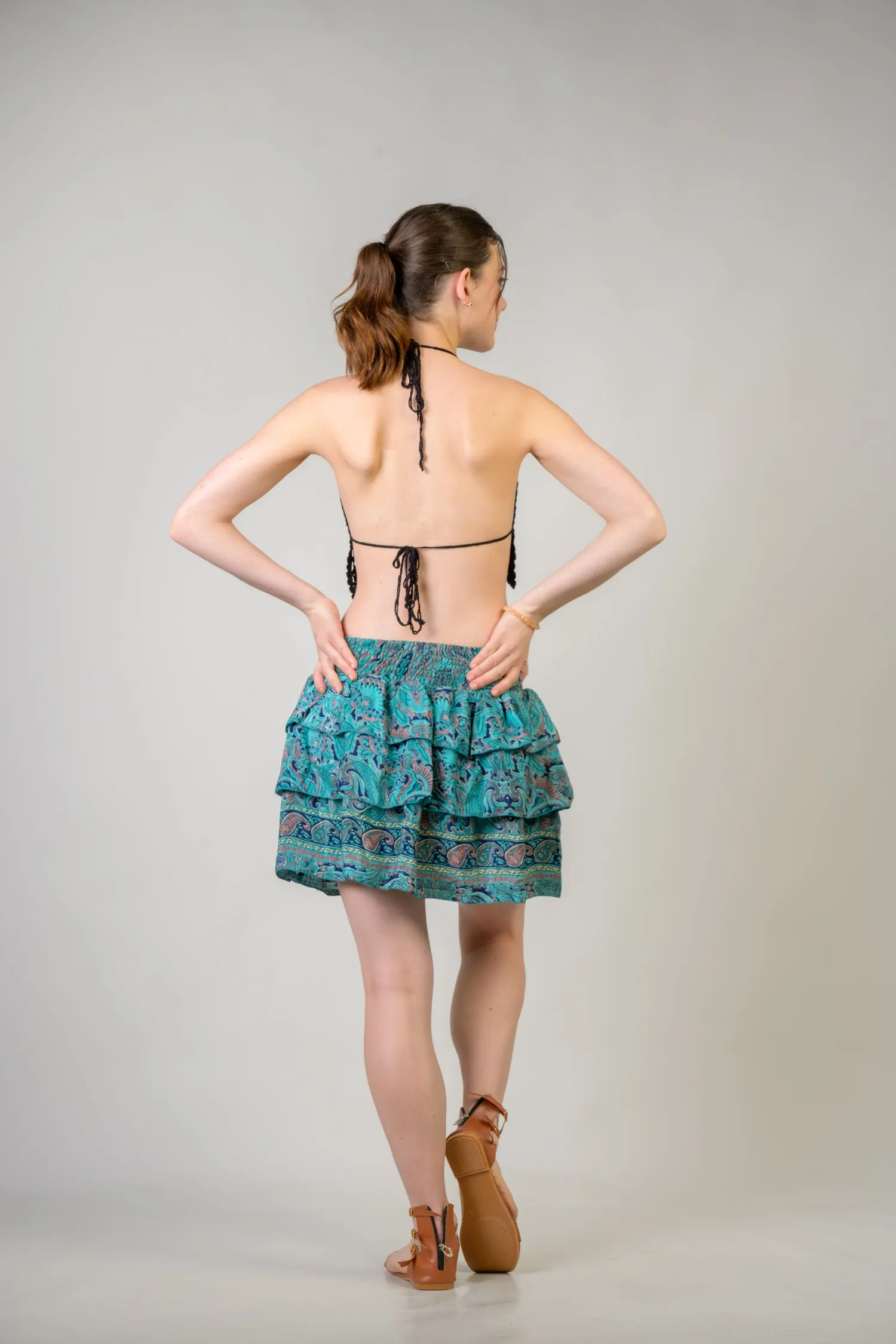 Rhea Layered Pattern Bobbin Skirt