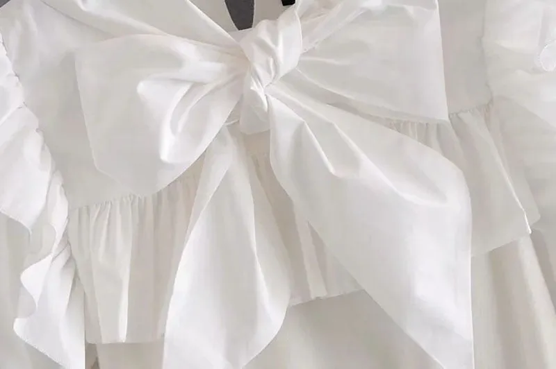 RUFFLED TRIMS BLOUSE