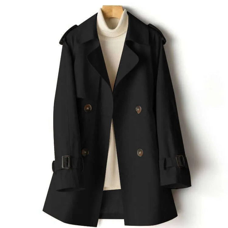 Women's Long Lapel Trench Coat: Stylish & Sophisticated Outerwear
