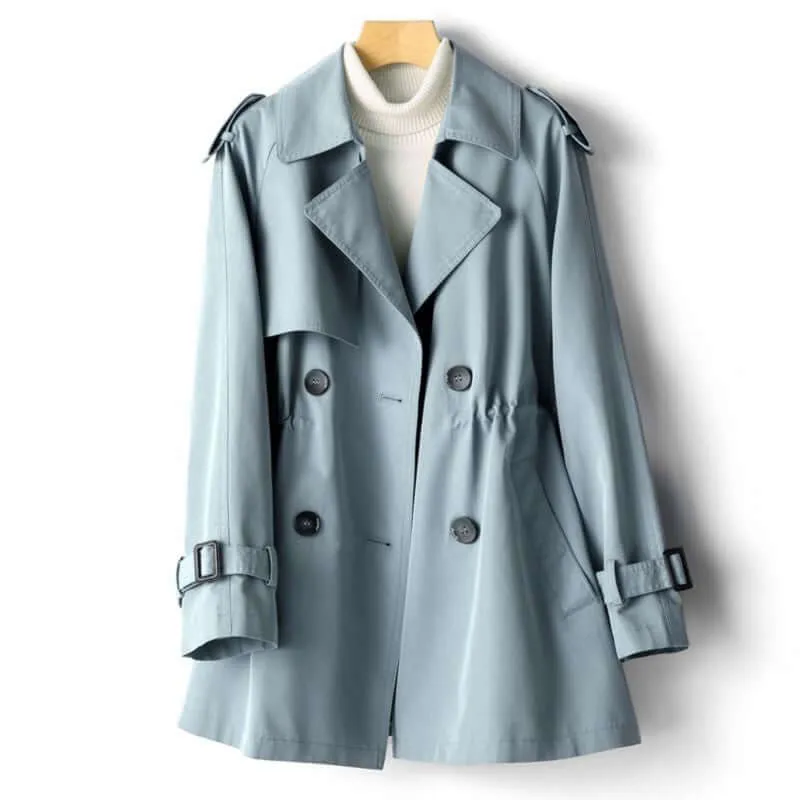 Women's Long Lapel Trench Coat: Stylish & Sophisticated Outerwear